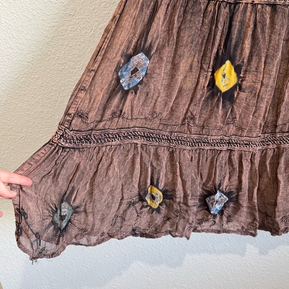 Y2K Style in Fashion Womens Plus Size Skirt Hippie Patterned Boho Witchy Goblin - Picture 7 of 11